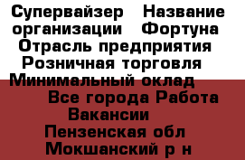 Супервайзер › Название организации ­ Фортуна › Отрасль предприятия ­ Розничная торговля › Минимальный оклад ­ 19 000 - Все города Работа » Вакансии   . Пензенская обл.,Мокшанский р-н